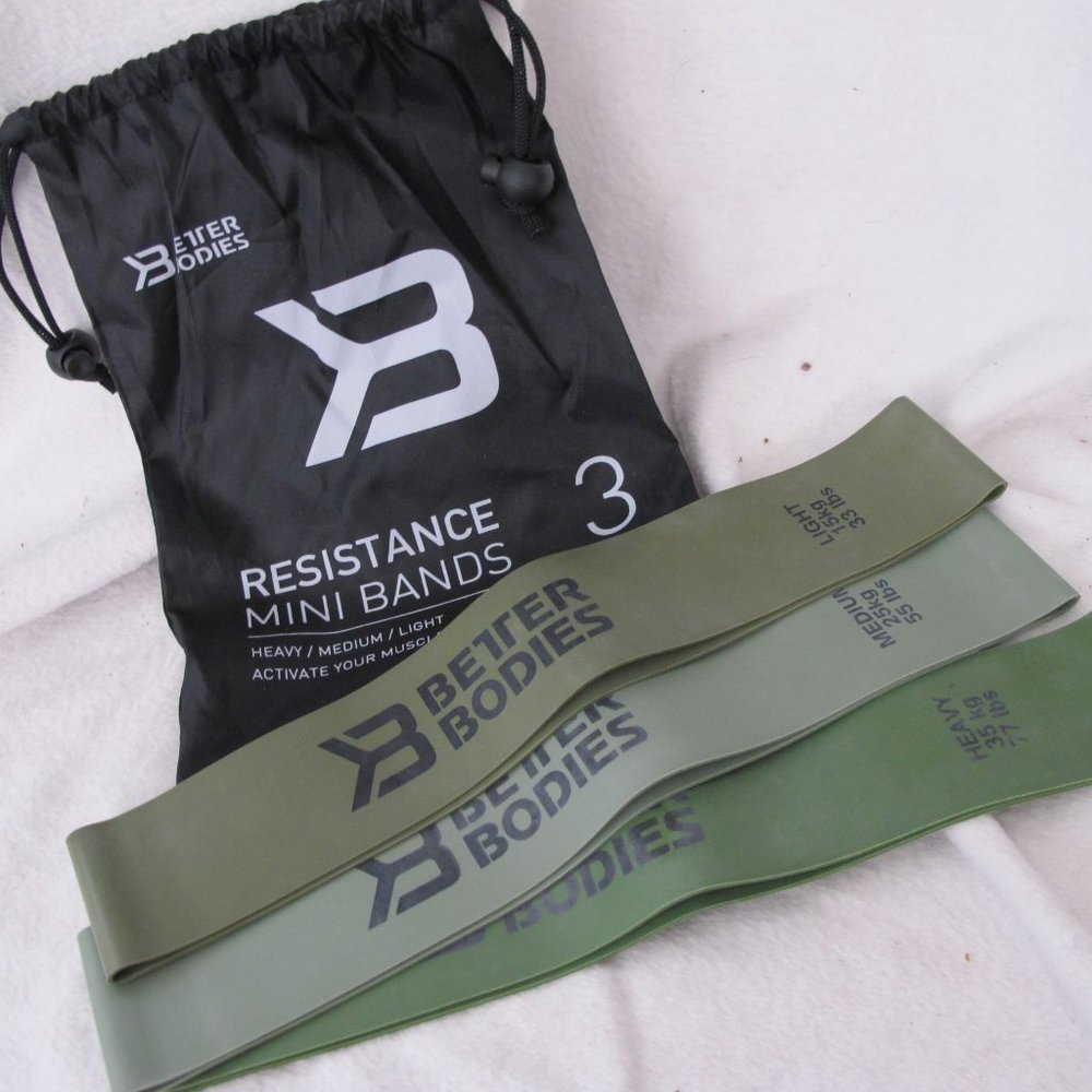 NEW Better Bodies Mini Resistance Bands Set in Bag